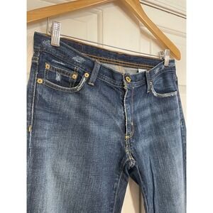 Womens 10 Polo Ralph Lauren Whitney Stretch Flare Dark Wash Denim Jeans Tall 34"